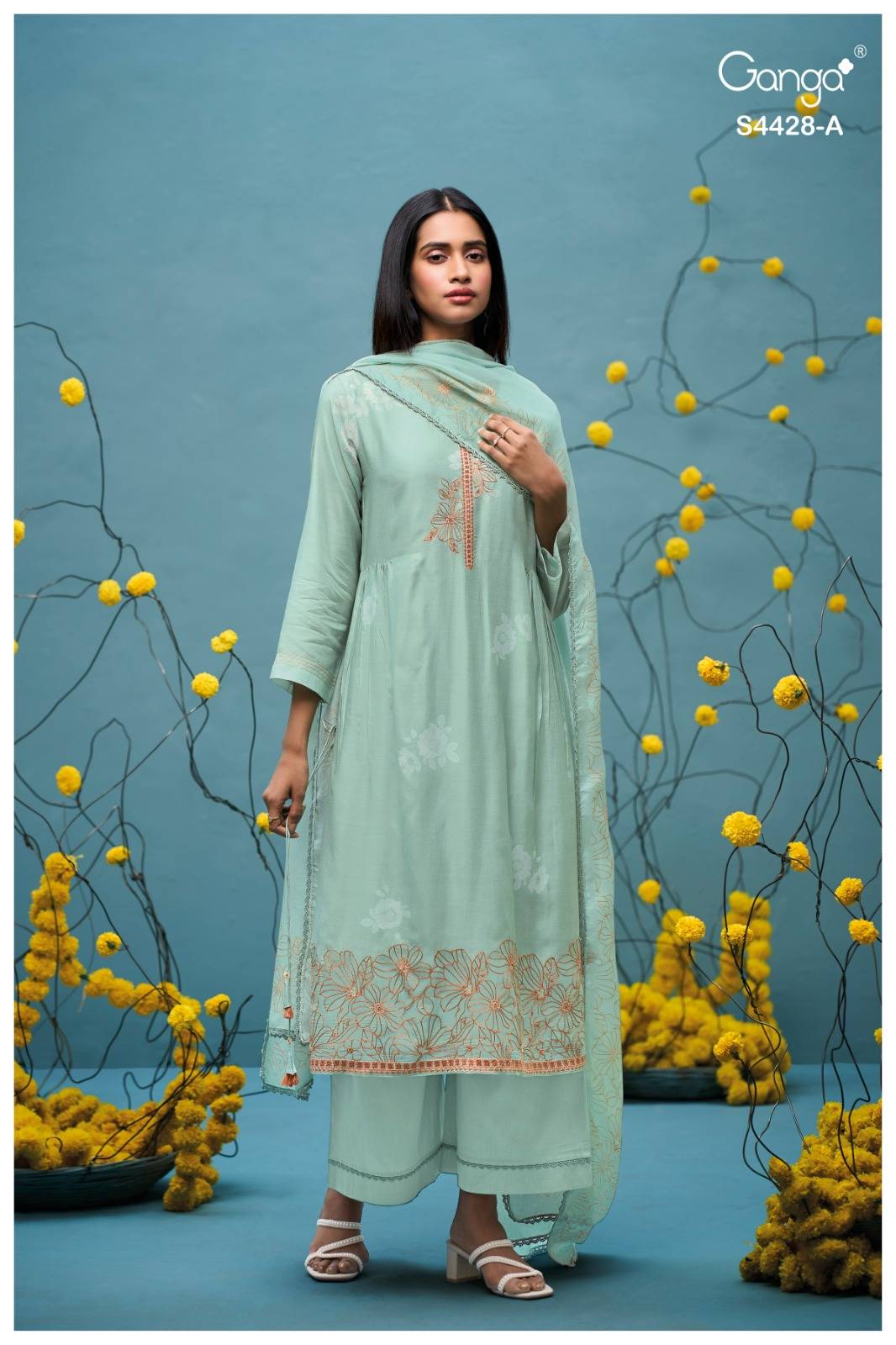 DYAVIKA 4428 By Ganga Fashion Stylish Beautiful Colourful Silk Dresses At Wholesale Price
